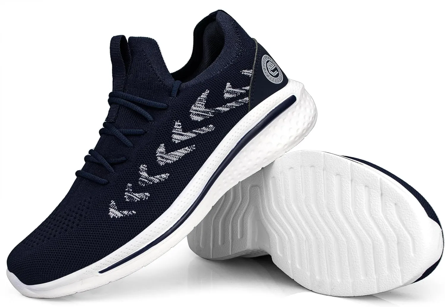Pujcs Men Sneakers Lightweight Running Shoes for Men Slip on Walking Shoes with Breathable Mesh Comfortable Atheletic Shoes for Tennis Gym Workout