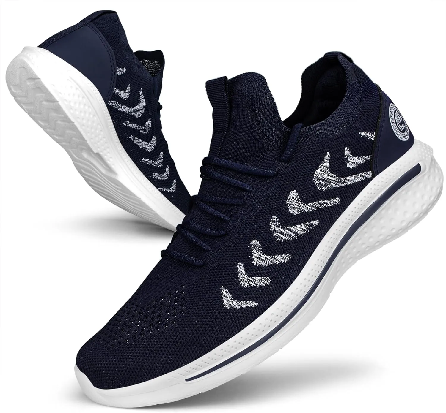 Pujcs Men Sneakers Lightweight Running Shoes for Men Slip on Walking Shoes with Breathable Mesh Comfortable Atheletic Shoes for Tennis Gym Workout