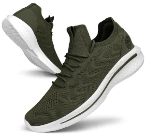 Pujcs Men Sneakers Lightweight Running Shoes for Men Slip on Walking Shoes with Breathable Mesh Comfortable Atheletic Shoes for Tennis Gym Workout