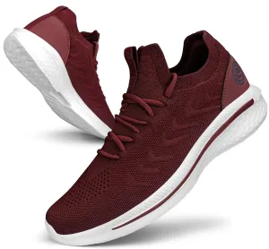Pujcs Men Sneakers Lightweight Running Shoes for Men Slip on Walking Shoes with Breathable Mesh Comfortable Atheletic Shoes for Tennis Gym Workout
