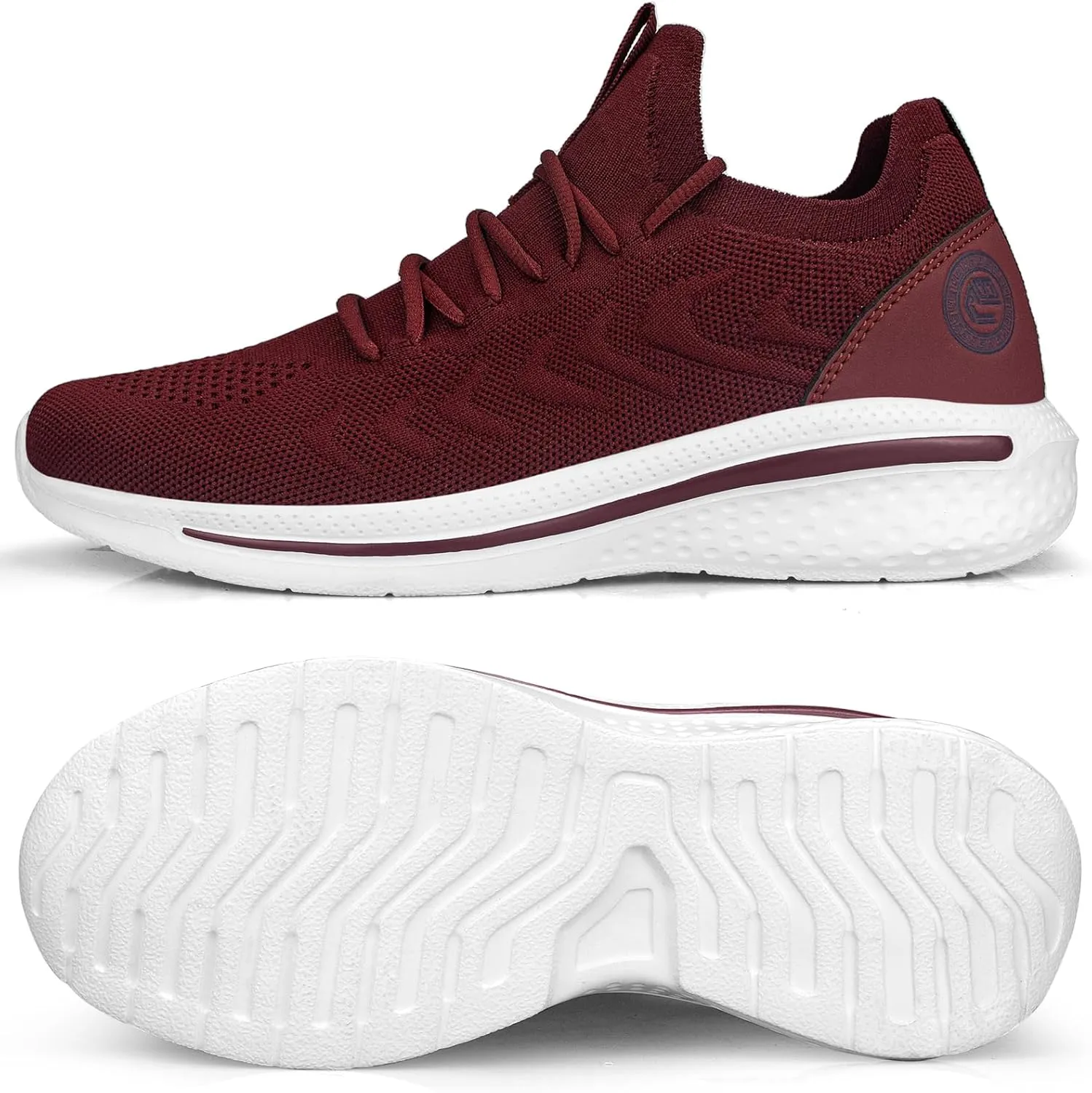 Pujcs Men Sneakers Lightweight Running Shoes for Men Slip on Walking Shoes with Breathable Mesh Comfortable Atheletic Shoes for Tennis Gym Workout