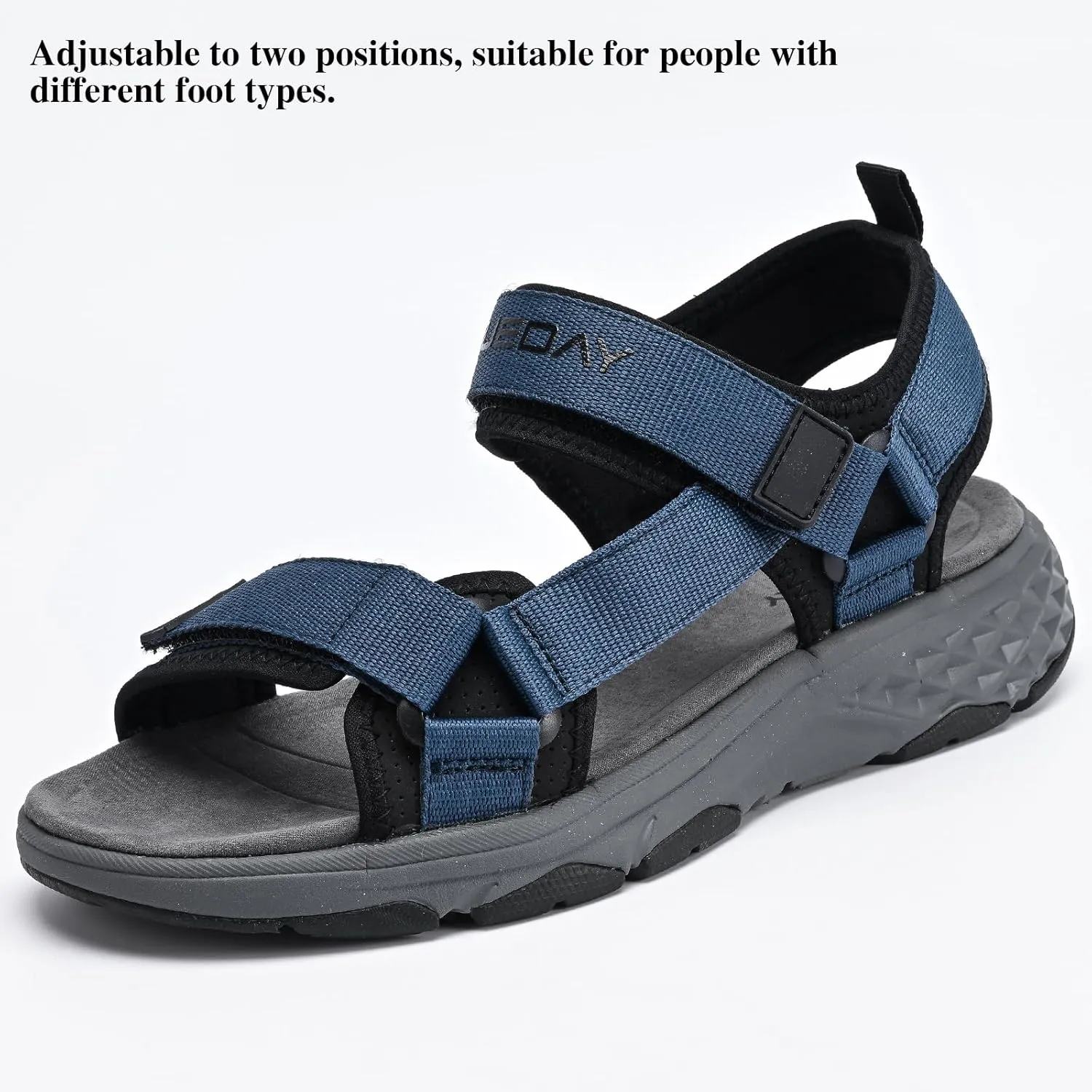 Queday Sport Sandals for Women Men Outdoor Hiking Sandals with Arch Support Comfortable Athletic Beach Sandals for Travel Walking Trekking Camping