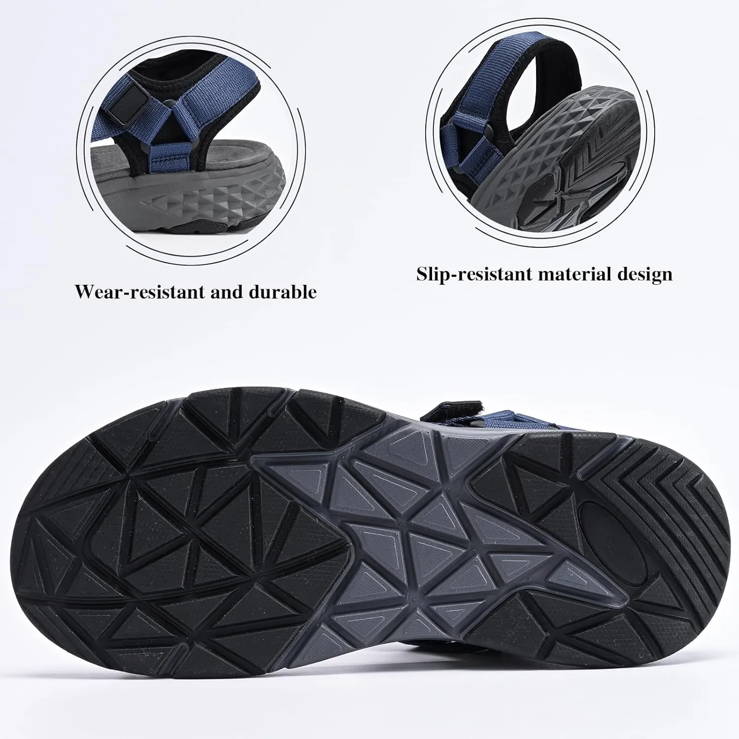 Queday Sport Sandals for Women Men Outdoor Hiking Sandals with Arch Support Comfortable Athletic Beach Sandals for Travel Walking Trekking Camping