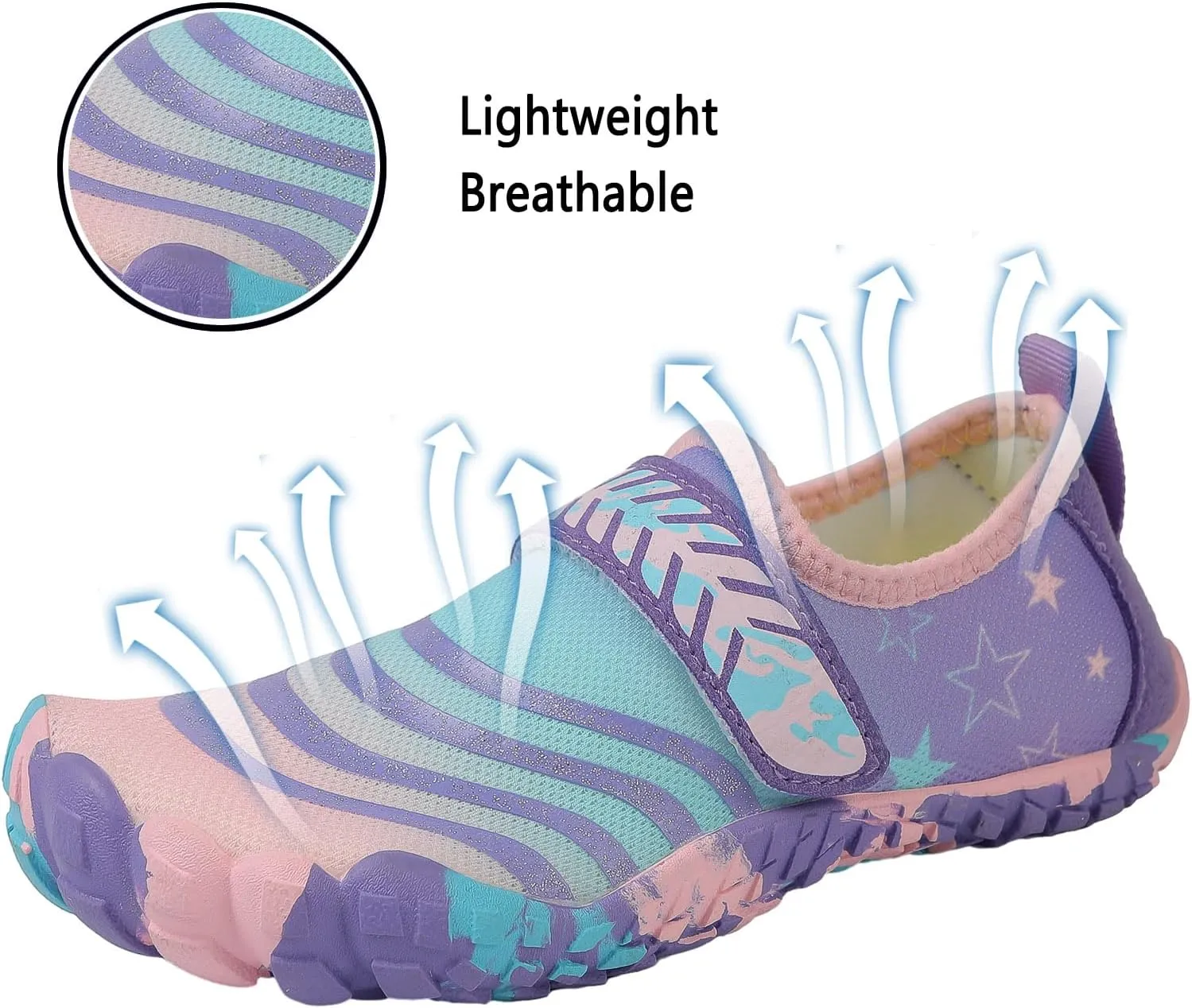 Quickshark Kids Water Shoes Boys Girls Barefoot Aqua Socks Outdoor Indoor Quick Dry Sandals Lightweight Slip On Walking Sneakers for Beach Pool Swim (Little Kid/Big Kid)
