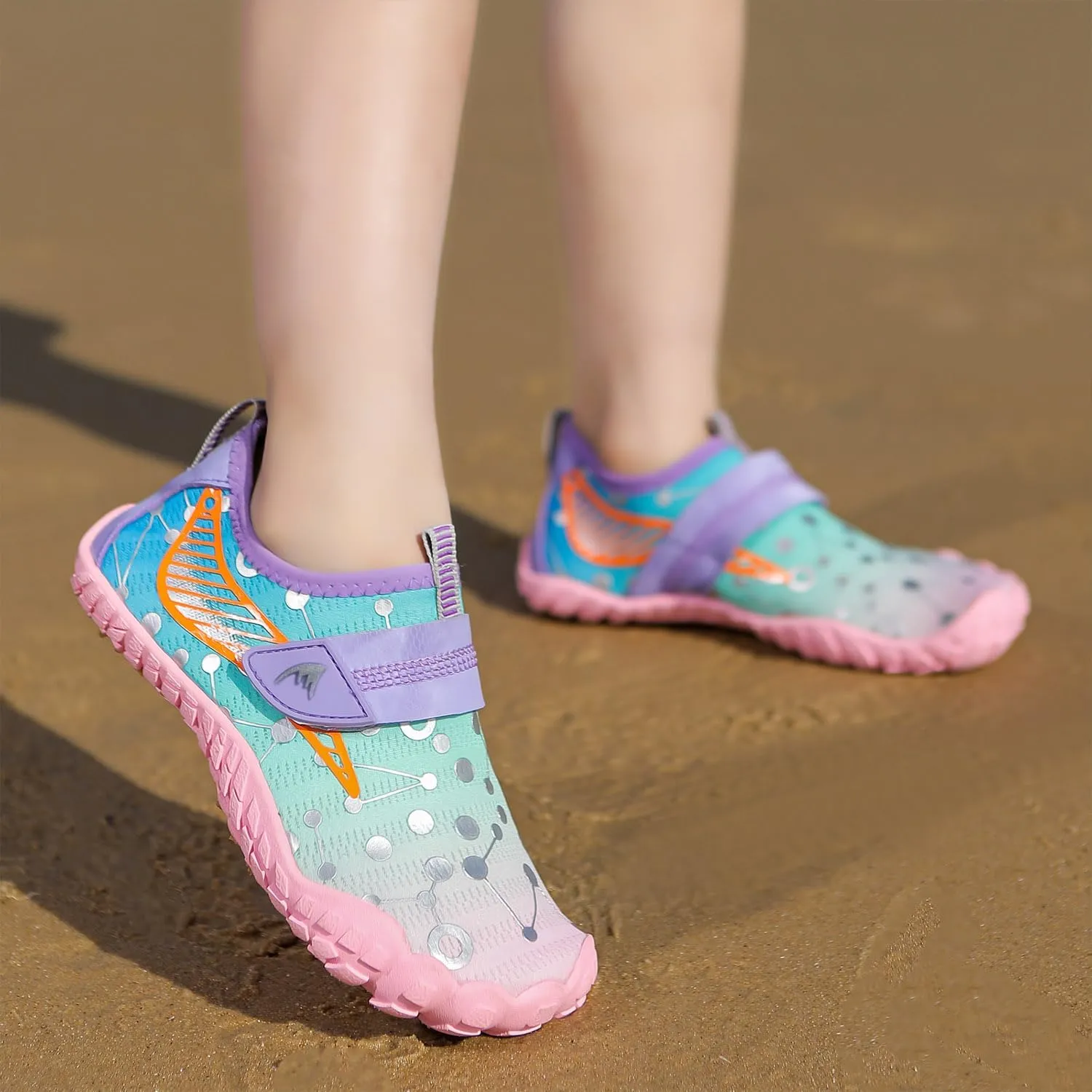 Quickshark Kids Water Shoes Boys Girls Barefoot Aqua Socks Outdoor Indoor Quick Dry Sandals Lightweight Slip On Walking Sneakers for Beach Pool Swim (Little Kid/Big Kid)