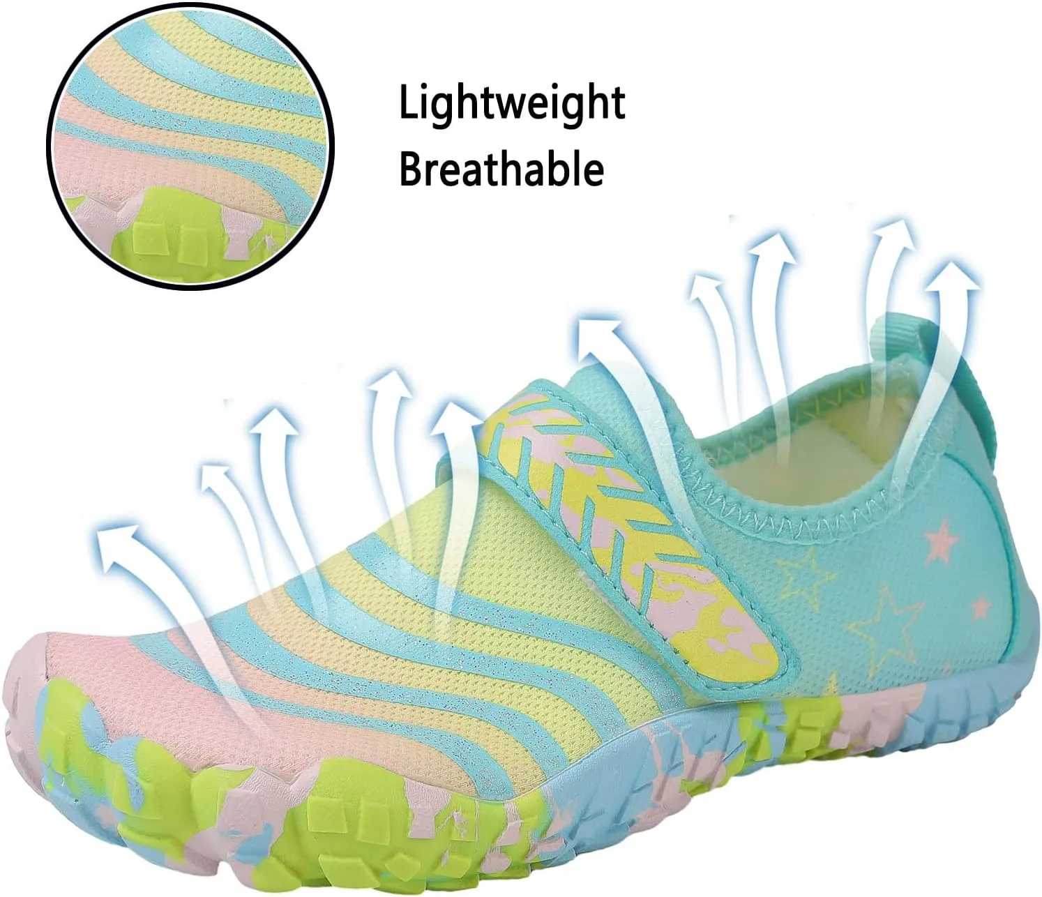 Quickshark Kids Water Shoes Boys Girls Barefoot Aqua Socks Outdoor Indoor Quick Dry Sandals Lightweight Slip On Walking Sneakers for Beach Pool Swim (Little Kid/Big Kid)