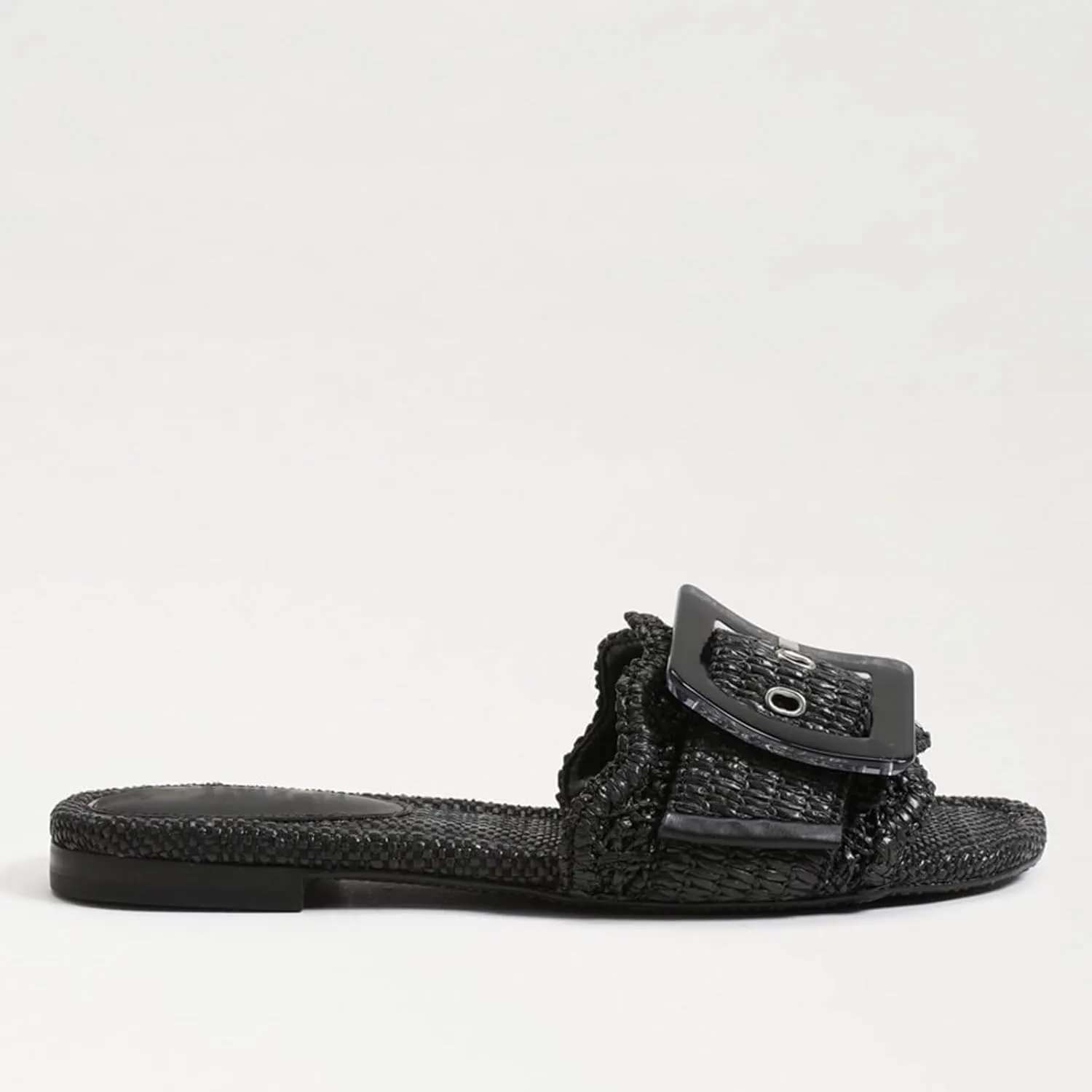 Raffia Sandals for Women Buckle Straw flats Woven Braided Rattan Slides Summer Beach Sandals Comfort Cute Shoes