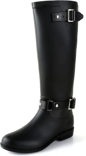 Rain Boots for Women, Waterproof Knee-high Rubber Boots, Comfortable Lightweight Garden Boots Keep Warm Work Tall Fishing Boots for Outdoor