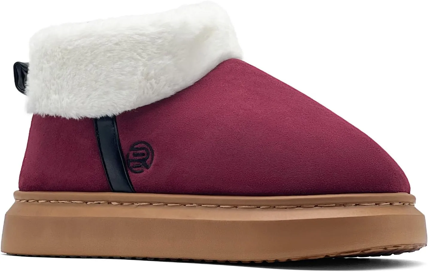 rosyclo Ankle Winter Boots for Women, Suede Faux Fur Furry Lining Warm Women's Snow Mini Boot Lightweight Anti-Slip Fuzzy Classic Memory Foam Comfort Shoes Short Booties for Indoor Outdoor