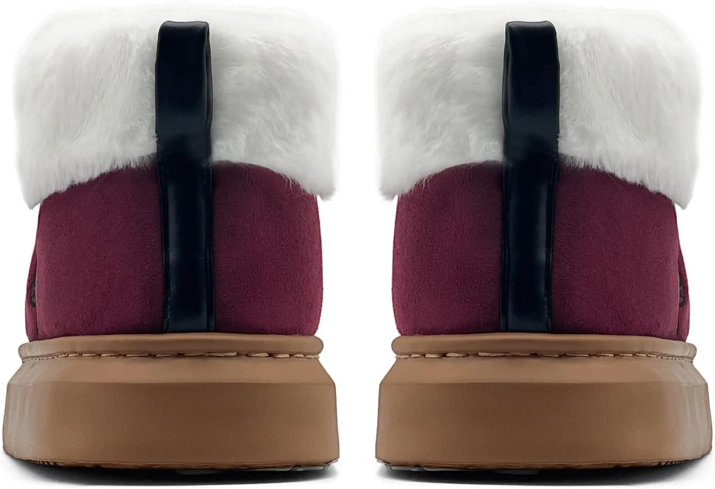 rosyclo Ankle Winter Boots for Women, Suede Faux Fur Furry Lining Warm Women's Snow Mini Boot Lightweight Anti-Slip Fuzzy Classic Memory Foam Comfort Shoes Short Booties for Indoor Outdoor