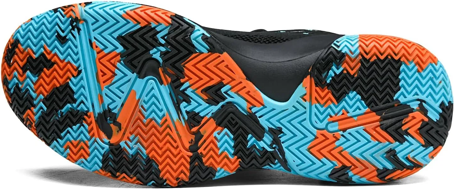 SANEARDE Mens Basketball Shoes High Top Breathable Non Slip Outdoor Sneakers Cushioning Workout Shoes for Fitness