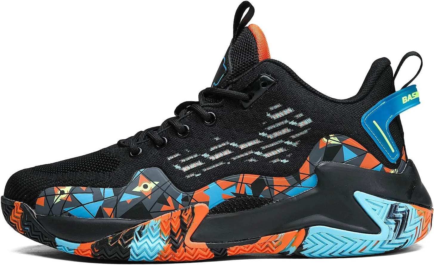 SANEARDE Mens Basketball Shoes High Top Breathable Non Slip Outdoor Sneakers Cushioning Workout Shoes for Fitness