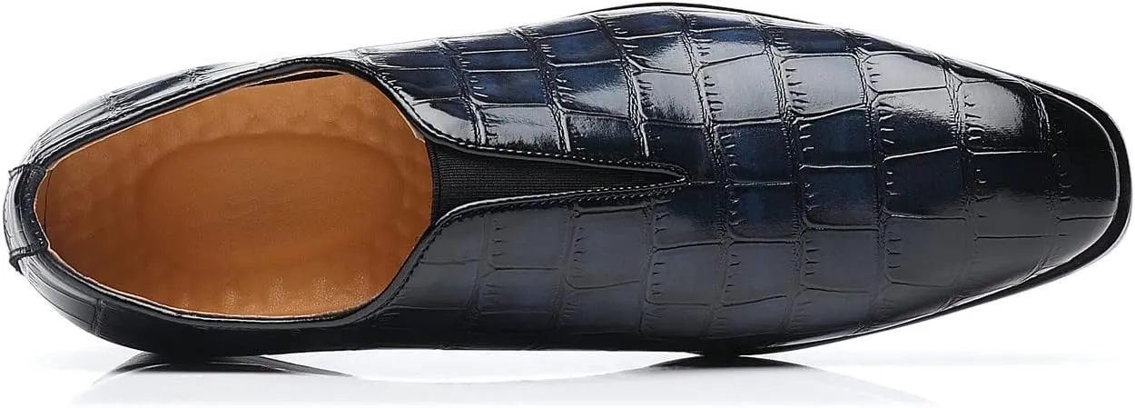 Santimon Mens Loafer Shoes Slip On Dress Casual Shoes Driving Prom Party Wedding Business Smoking Slippers