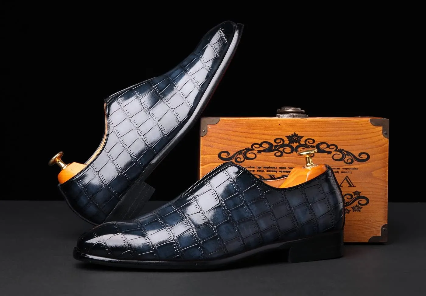 Santimon Mens Loafer Shoes Slip On Dress Casual Shoes Driving Prom Party Wedding Business Smoking Slippers