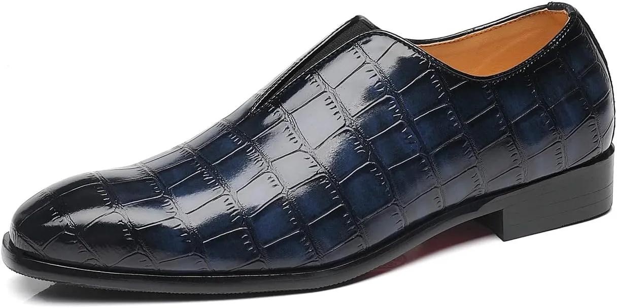 Santimon Mens Loafer Shoes Slip On Dress Casual Shoes Driving Prom Party Wedding Business Smoking Slippers