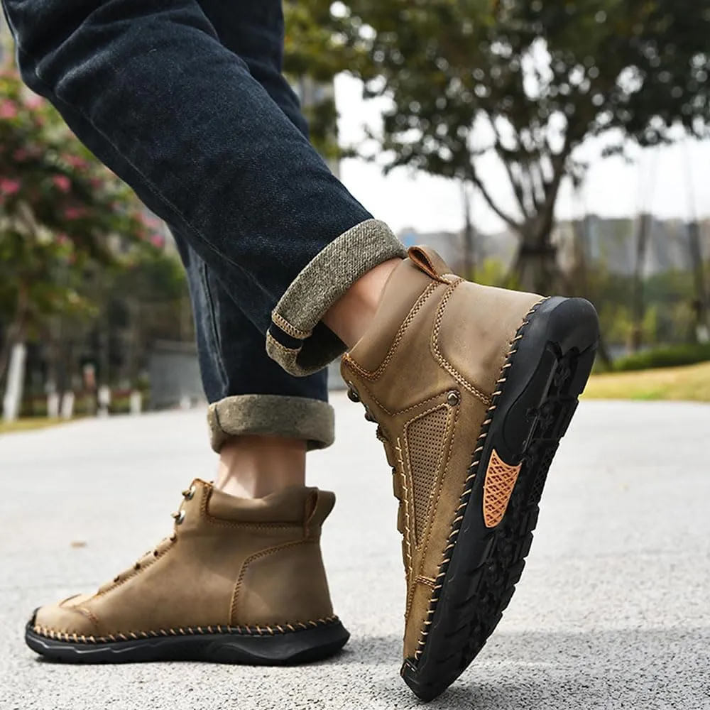Sawbehind Mens Boots,Sawbehind Men'S Comfortable Handmade Leather Boots