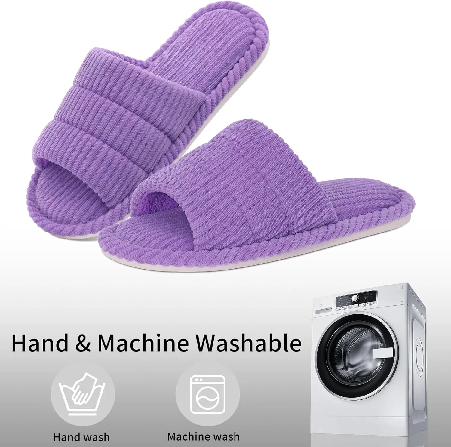 shevalues Summer House Slippers for Women Men Breathable Waffle Indoor Slippers Slip-on Open Toe Home Shoes