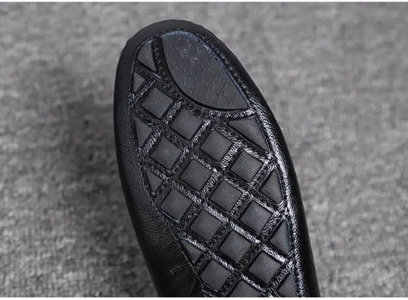 Shoes Men's Flat Heel Casual Slip-on Loafers Comfortable Round Toe Oxford Shoes Men Low Top Breathable Shoes for Travel Shopping Driving