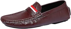 Shoes Men's Flat Heel Casual Slip-on Loafers Comfortable Round Toe Oxford Shoes Men Low Top Breathable Shoes for Travel Shopping Driving
