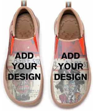 Slip On Loafers for Mens Travel Shoes Walking Comfort Wolf Totem Sole Fashion Sneaker Retro Painted