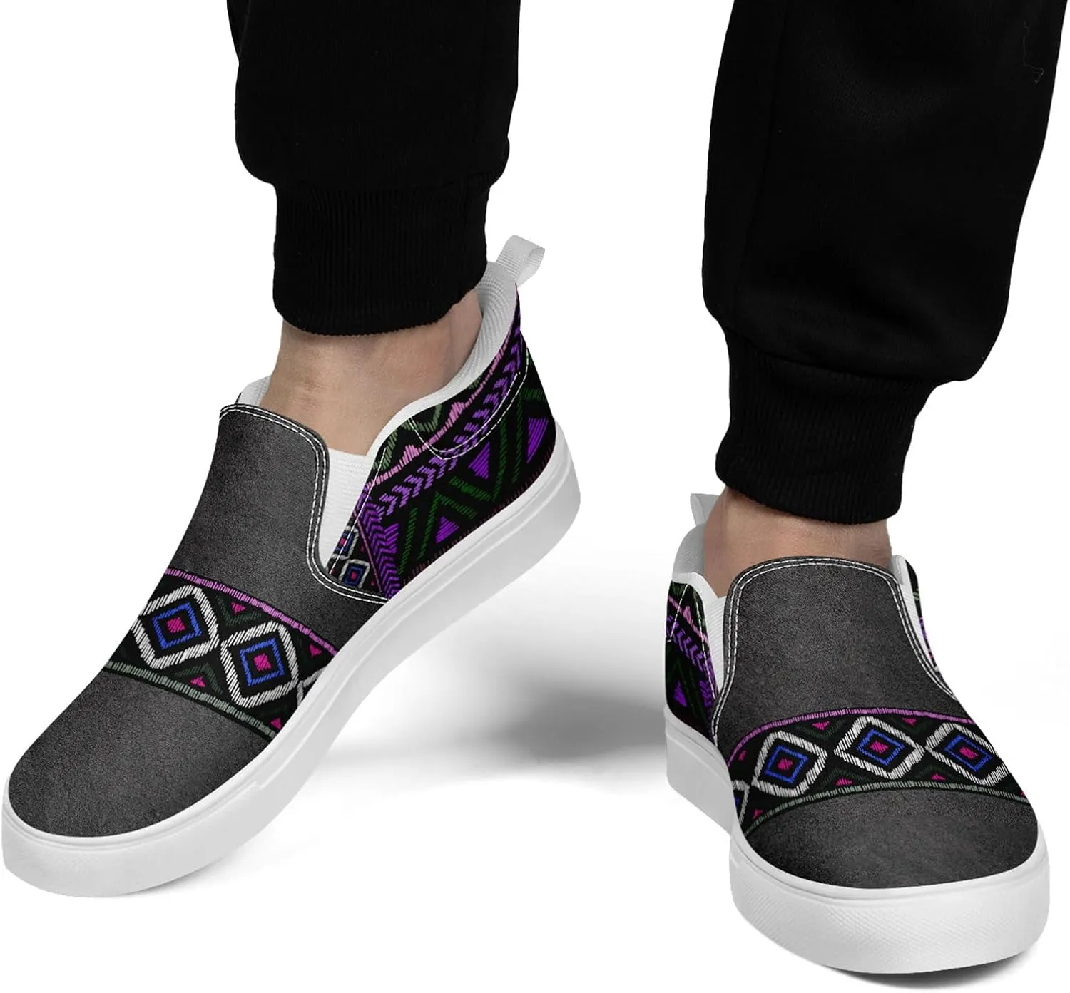 Slip on Shoes for Men Women Canvas Sneakers Loafers Classic Low Top Casual Shoes