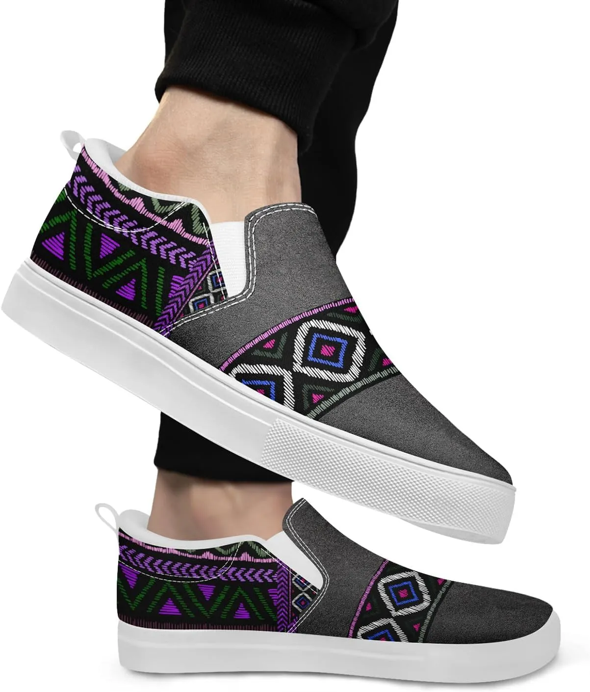 Slip on Shoes for Men Women Canvas Sneakers Loafers Classic Low Top Casual Shoes