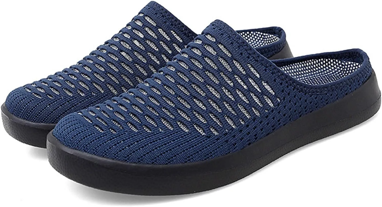 Sneaker Mules for Women Slip-On Orthopedic Slippers Backless Platform Sneakers Round Toe Mules Walking Sneakers