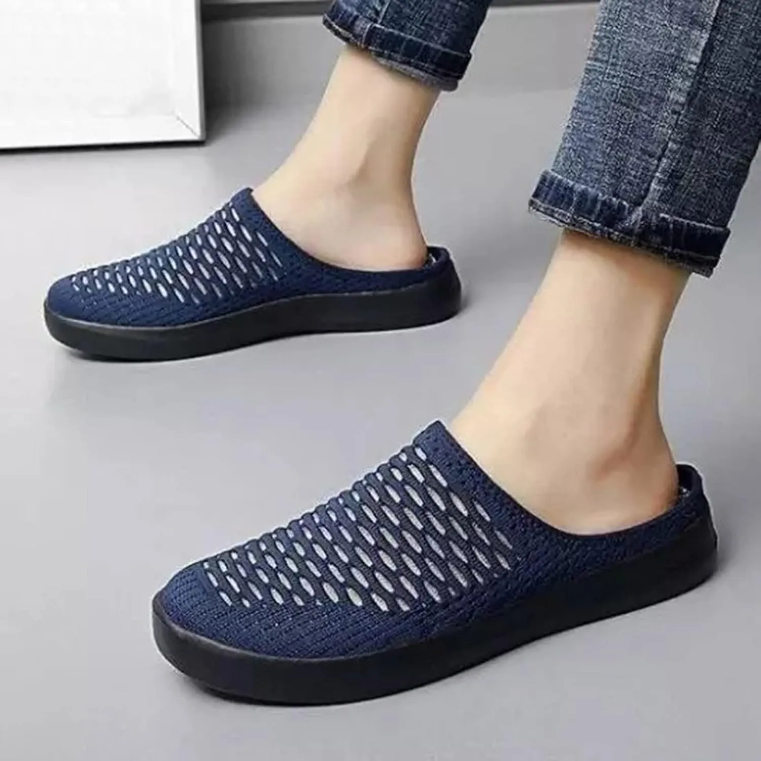 Sneaker Mules for Women Slip-On Orthopedic Slippers Backless Platform Sneakers Round Toe Mules Walking Sneakers
