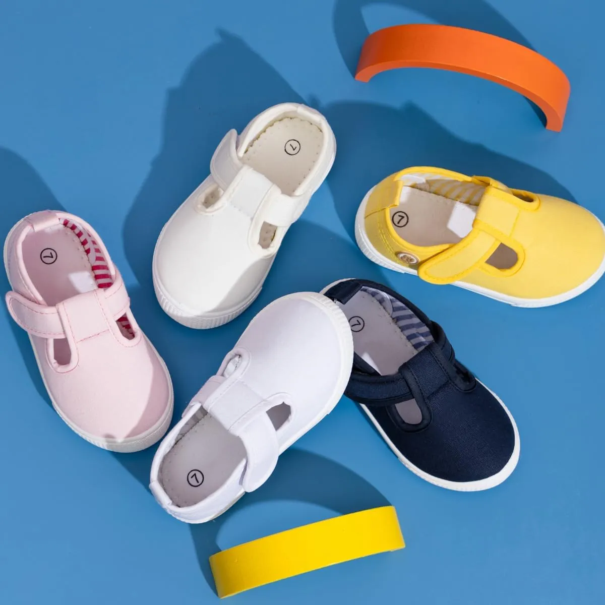 Sonsage Toddler Boys Girls Canvas Sneakers Soft Sole T-Strap Shoes Lightweight Comfy Classical Flats Non Skid Shoe for Little Kids