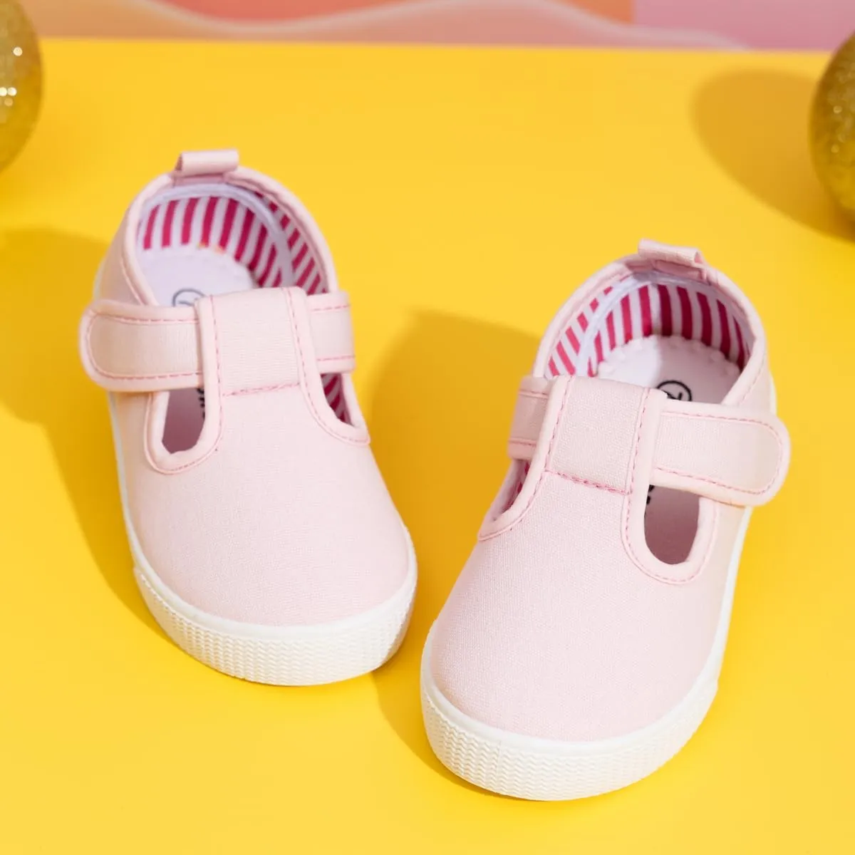 Sonsage Toddler Boys Girls Canvas Sneakers Soft Sole T-Strap Shoes Lightweight Comfy Classical Flats Non Skid Shoe for Little Kids