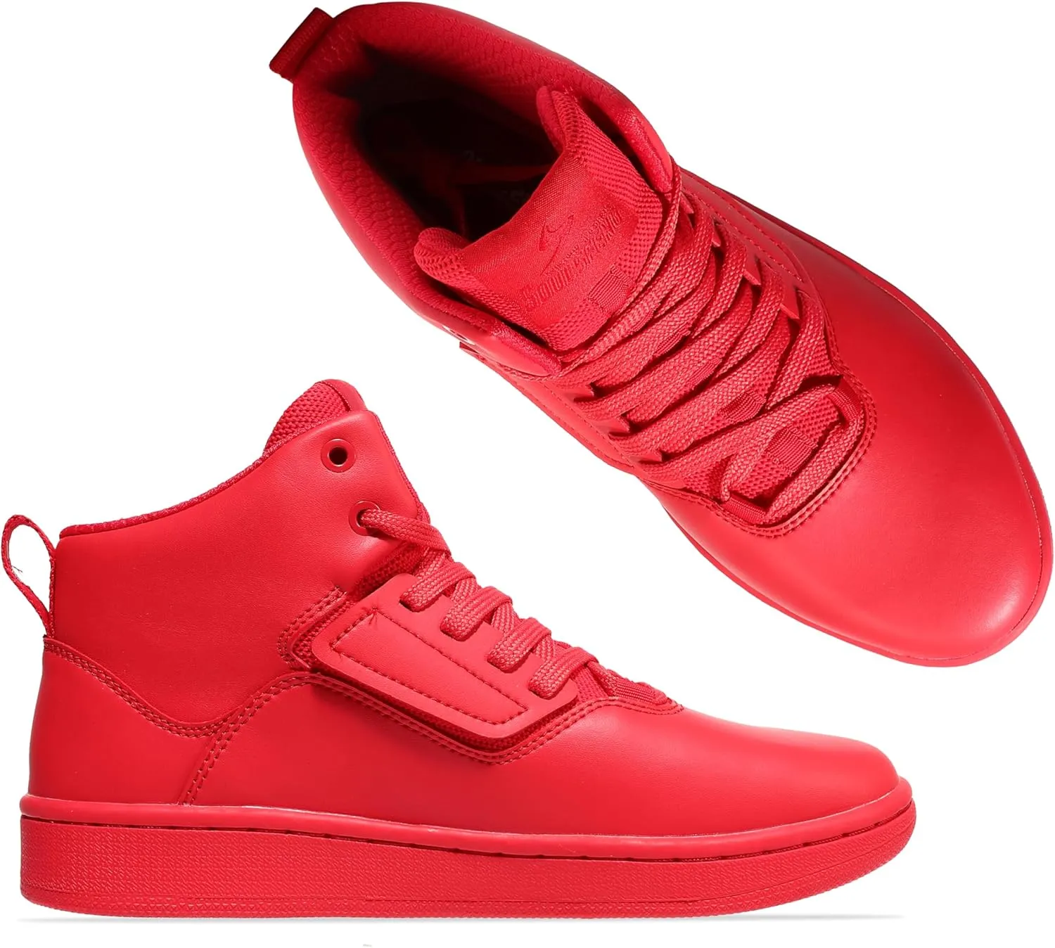 Soulsfeng Unisex Basketball Shoes Leather High Top Sneakers Comfortable Walking Skate Shoes