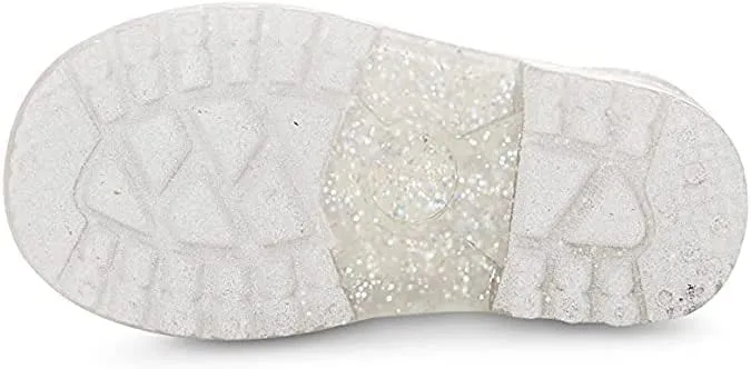sporto Kids Boots Jazz Waterproof Slip-On Lined Glitter Rubber Rain Shoes Classic All-Weather