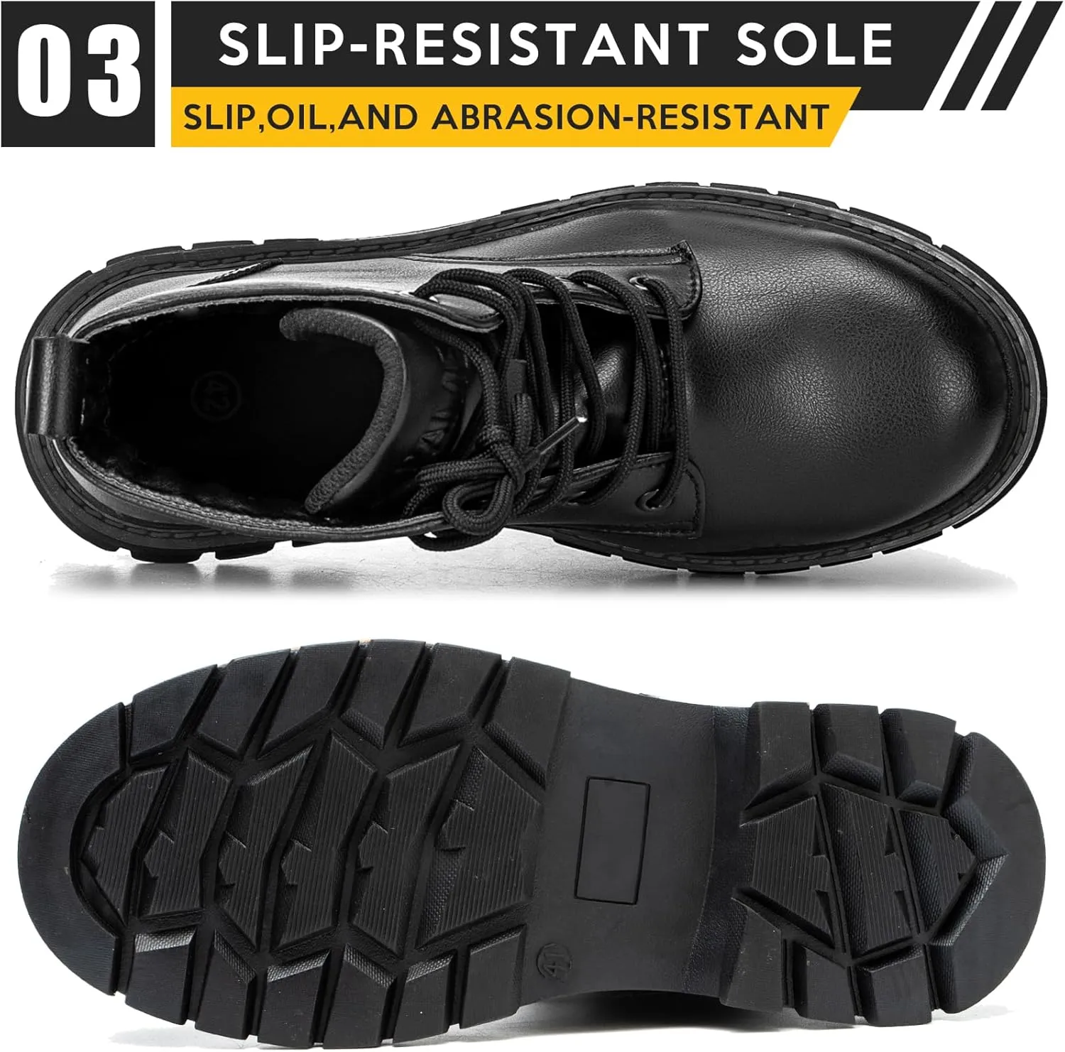 Steel Toe Boots for Women Men, Waterproof Lightweight Safety Work Boots Durability Composite toe Construction Shoes with 6"