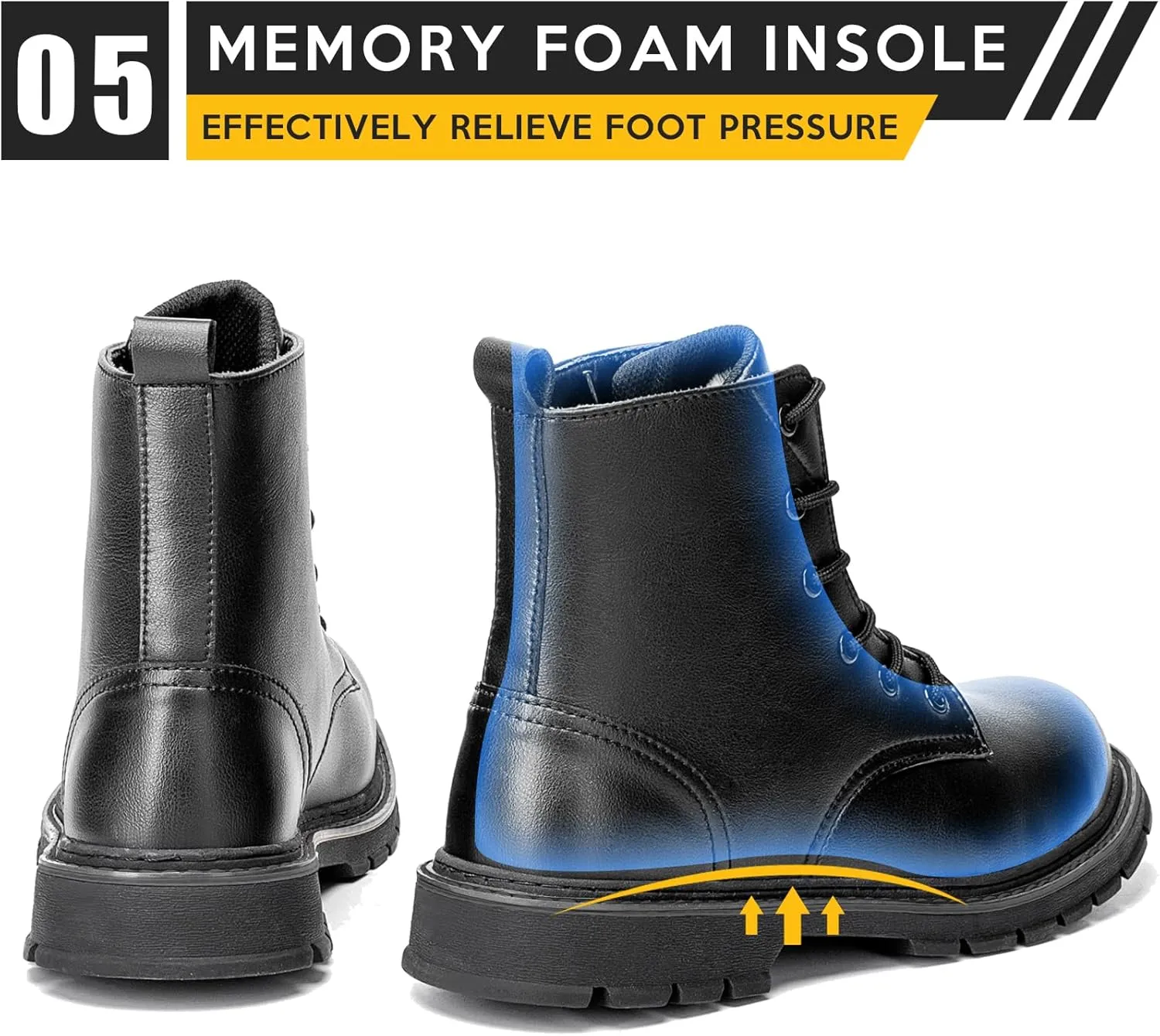 Steel Toe Boots for Women Men, Waterproof Lightweight Safety Work Boots Durability Composite toe Construction Shoes with 6"