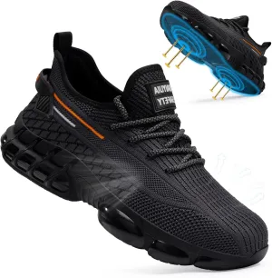 Steel Toe Shoes for Men Lightweight Work Shoes Construction Industrial Work Tennis Shoes Safety Shoes Comfortable Steel Toe Sneakers for Men Women