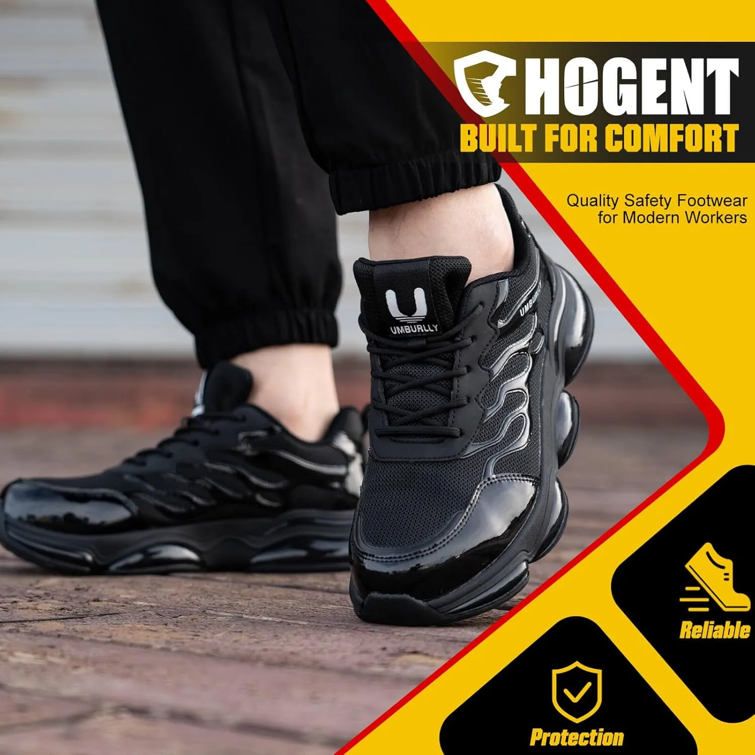 Steel Toe Shoes for Women Men Wide Non Slip Composite Work Sneakers Indestructible Comfortable Safety Tennis Shoes Lightweight Breathable Construction Sneakers Puncture Proof Ergonomic Design