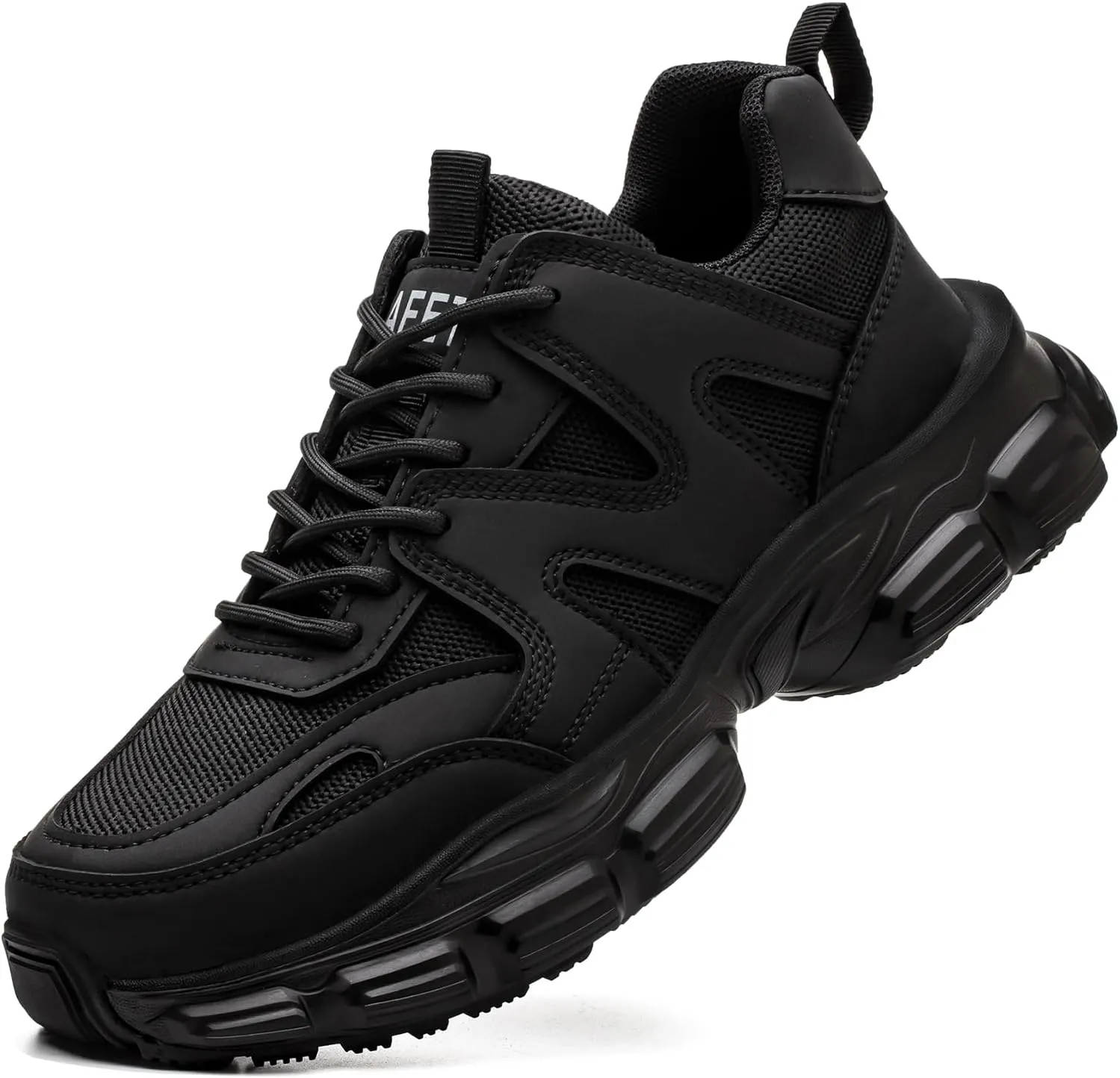 Steel Toe Shoes for Women Men Wide Non Slip Composite Work Sneakers Indestructible Comfortable Safety Tennis Shoes Lightweight Breathable Construction Sneakers Puncture Proof Ergonomic Design