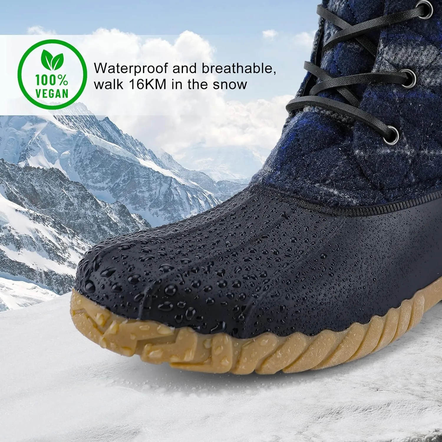 STQ Duck Boots for Women Waterproof Winter Boots Quilted Snow Boots