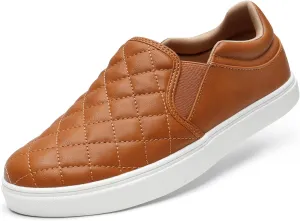 STQ Slip On Shoes for Women Fashion Sneakers Elees Quilted 2.0 Comfort Casual Fall Loafers
