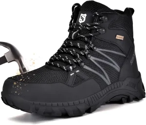 SUADEX Steel Toe Boots for Men Work Safety Indestructible Boots for Women Construction Shoes Composite Toe
