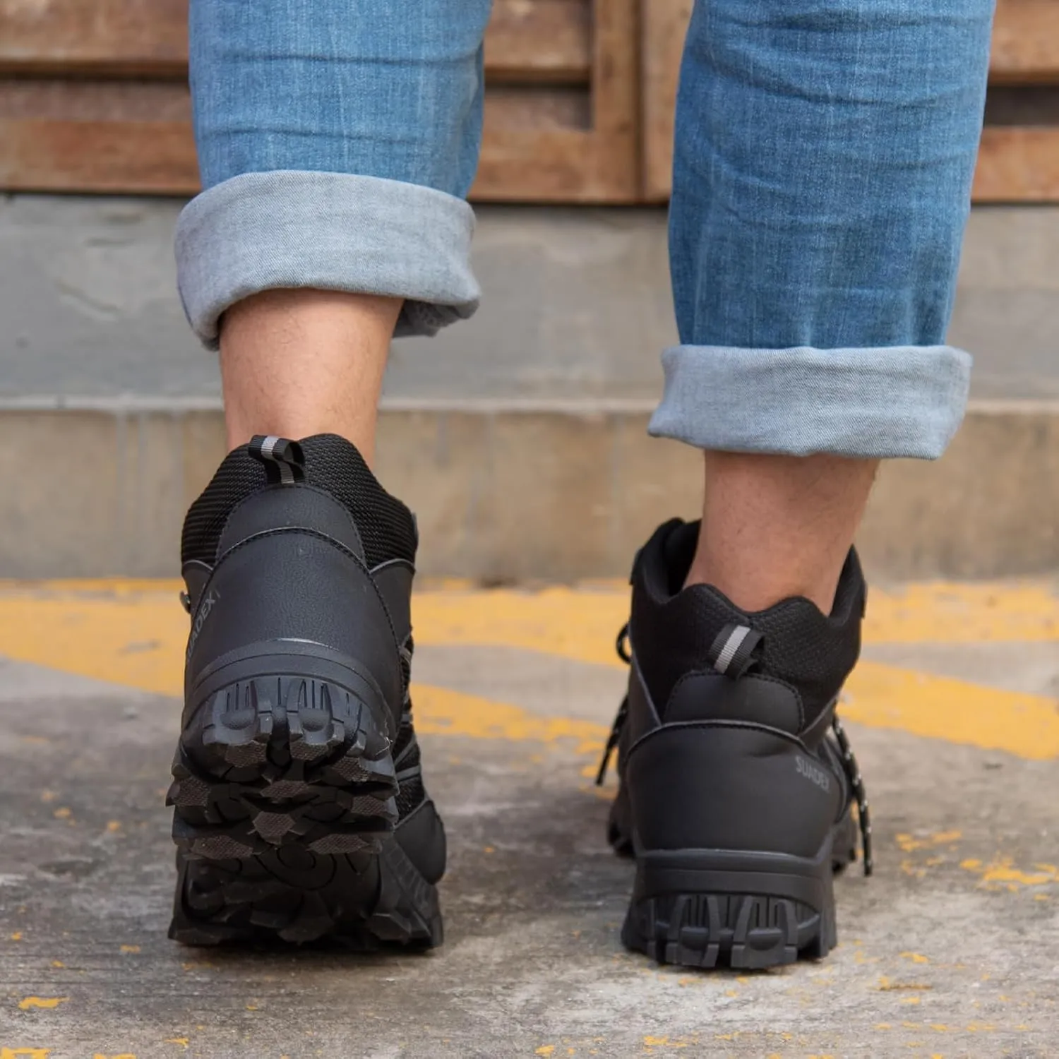 SUADEX Steel Toe Boots for Men Work Safety Indestructible Boots for Women Construction Shoes Composite Toe