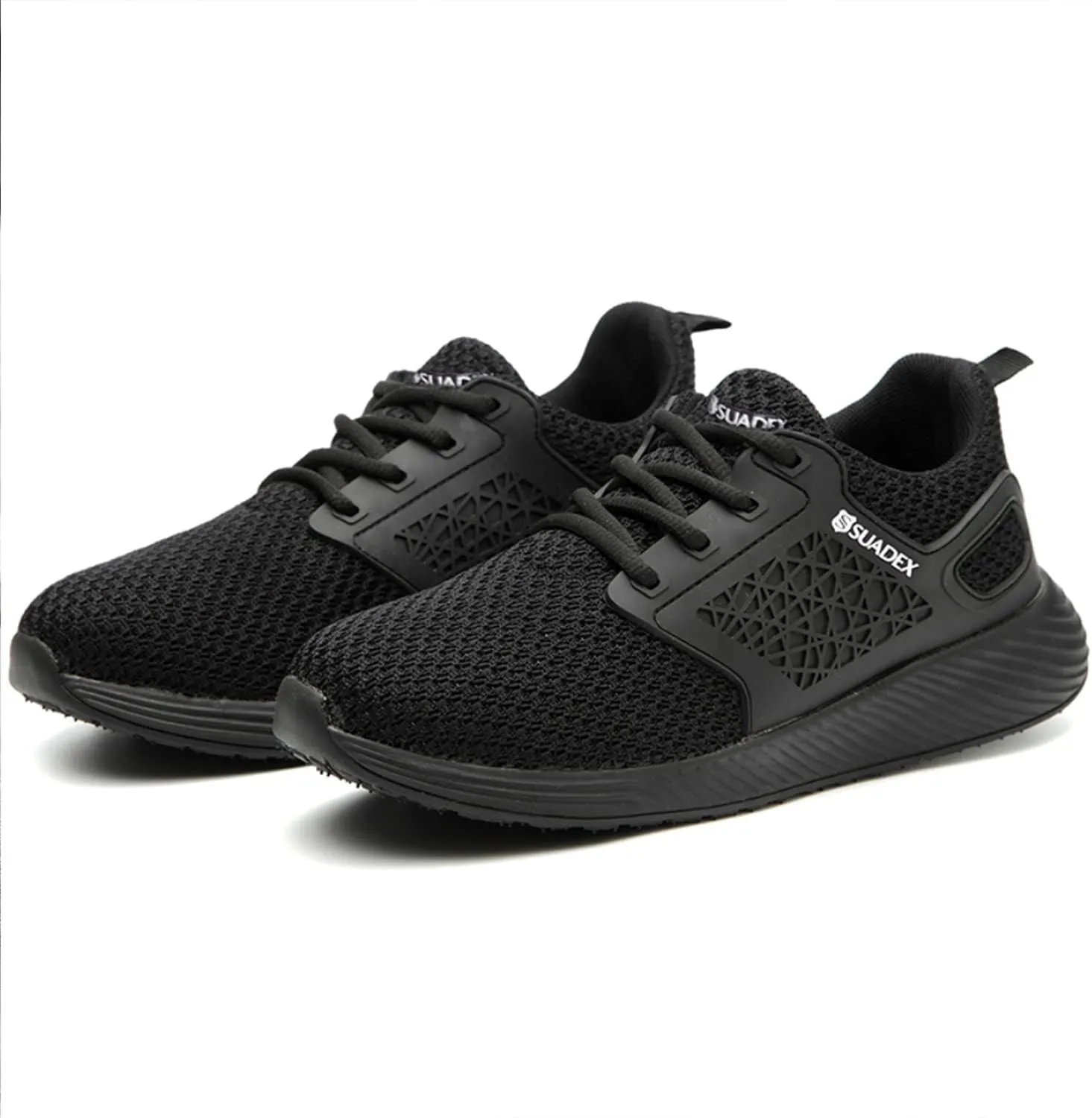 SUADEX Steel Toe Shoes for Men Women Lightweight Safety Work Sneakers for Construction Indestructible Breathable