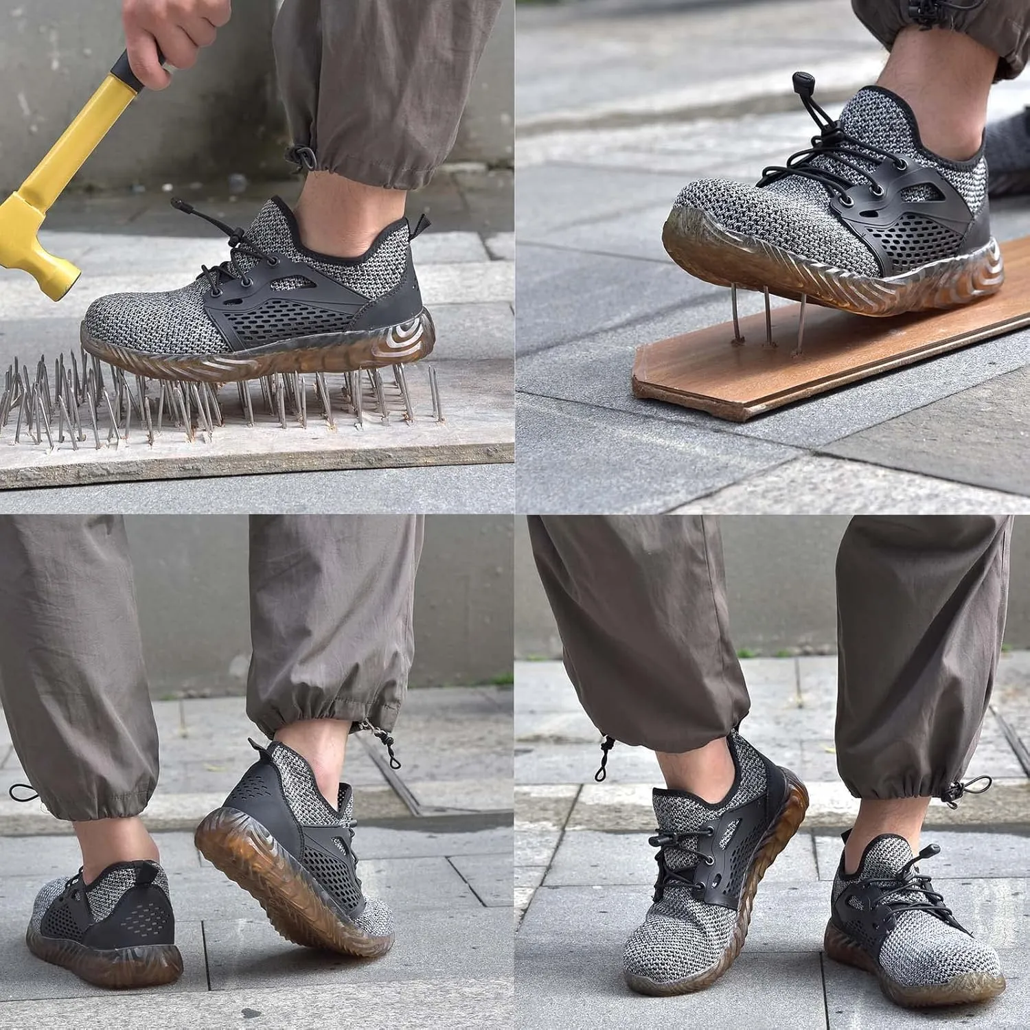 SUADEX Steel Toe Shoes Men Women Indestructible Work Safety Shoes Working Industrial Construction Sneakers
