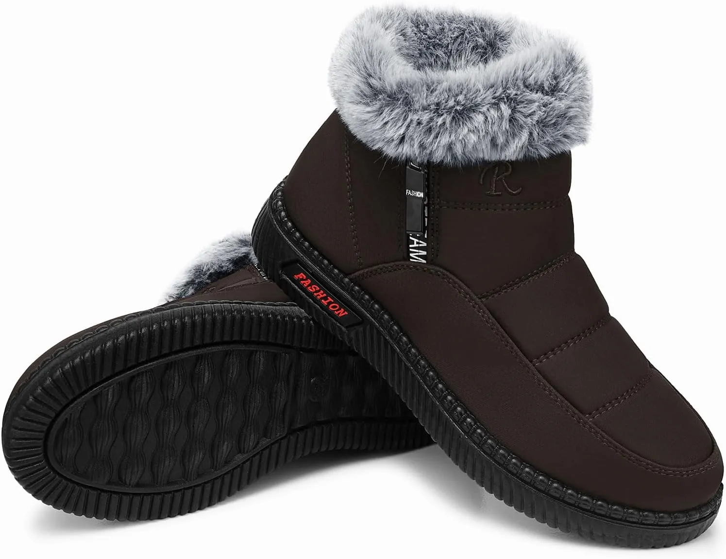 TEMOFON Womens Snow Boots Winter Warm Ankle Boots Waterproof Outdoor Fur Lined Shoes for Women