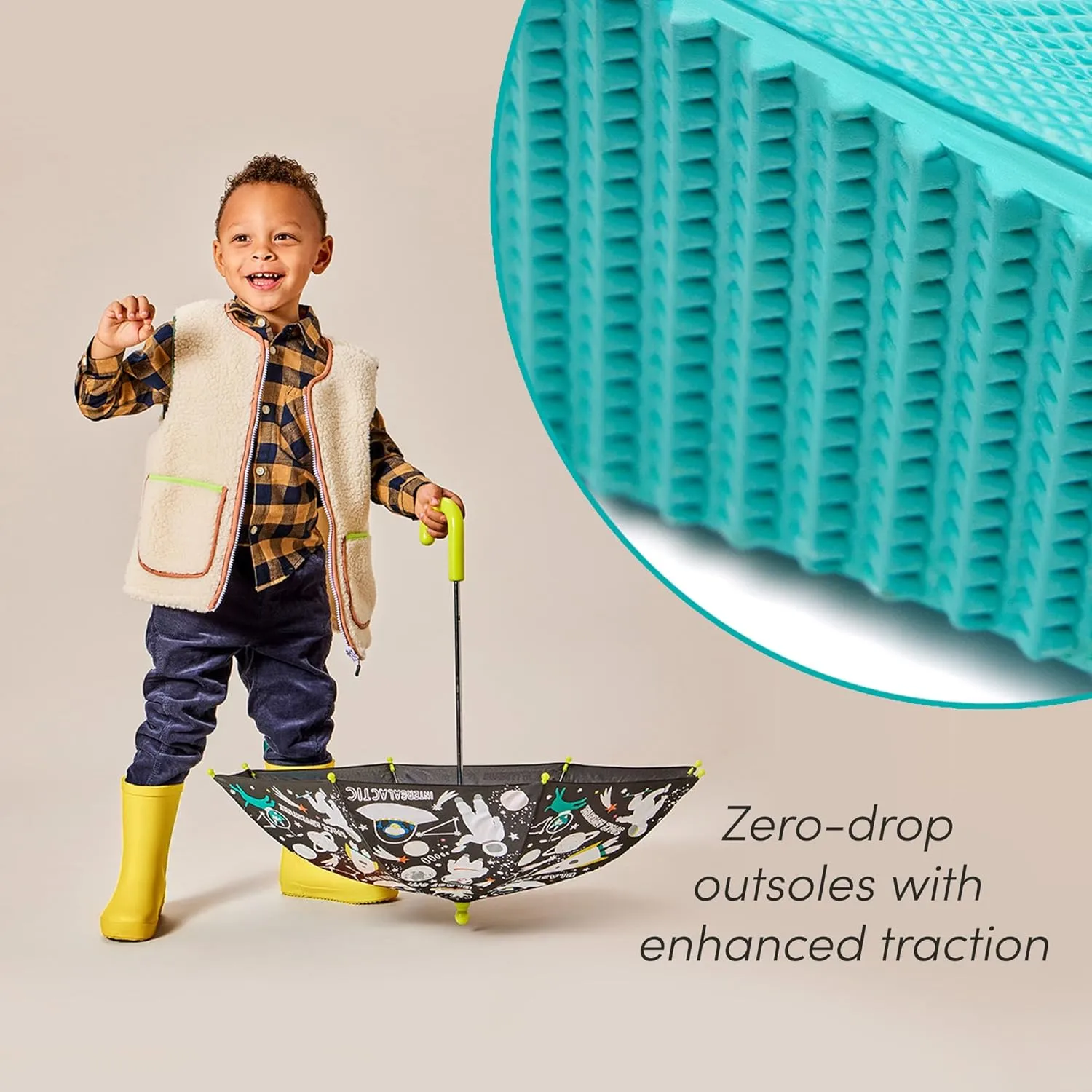 Ten Little Toddler Rain Boots for Boys & Girls, Waterproof, Lightweight, Flexible Rubber Boots with Traction for Kids