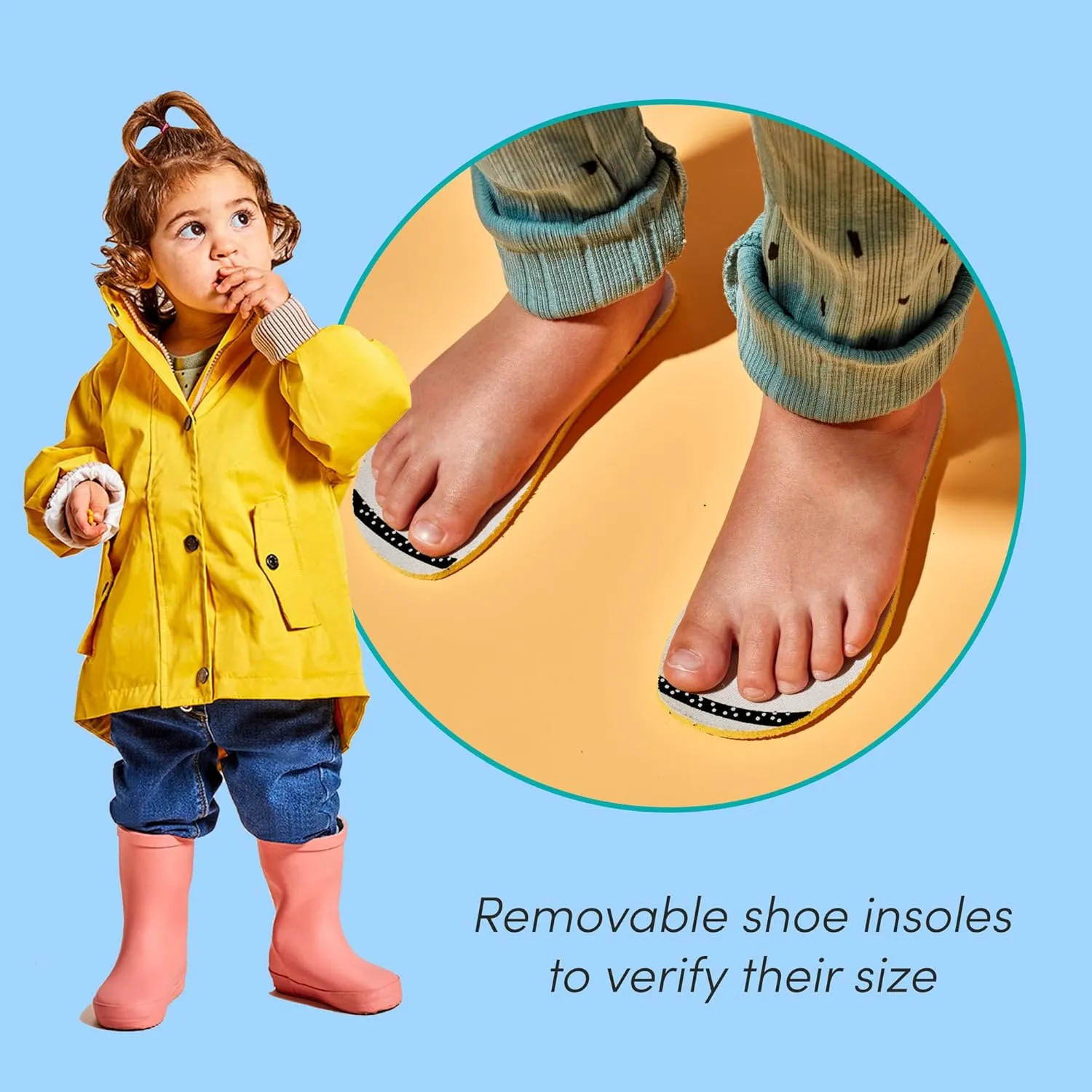 Ten Little Toddler Rain Boots for Boys & Girls, Waterproof, Lightweight, Flexible Rubber Boots with Traction for Kids