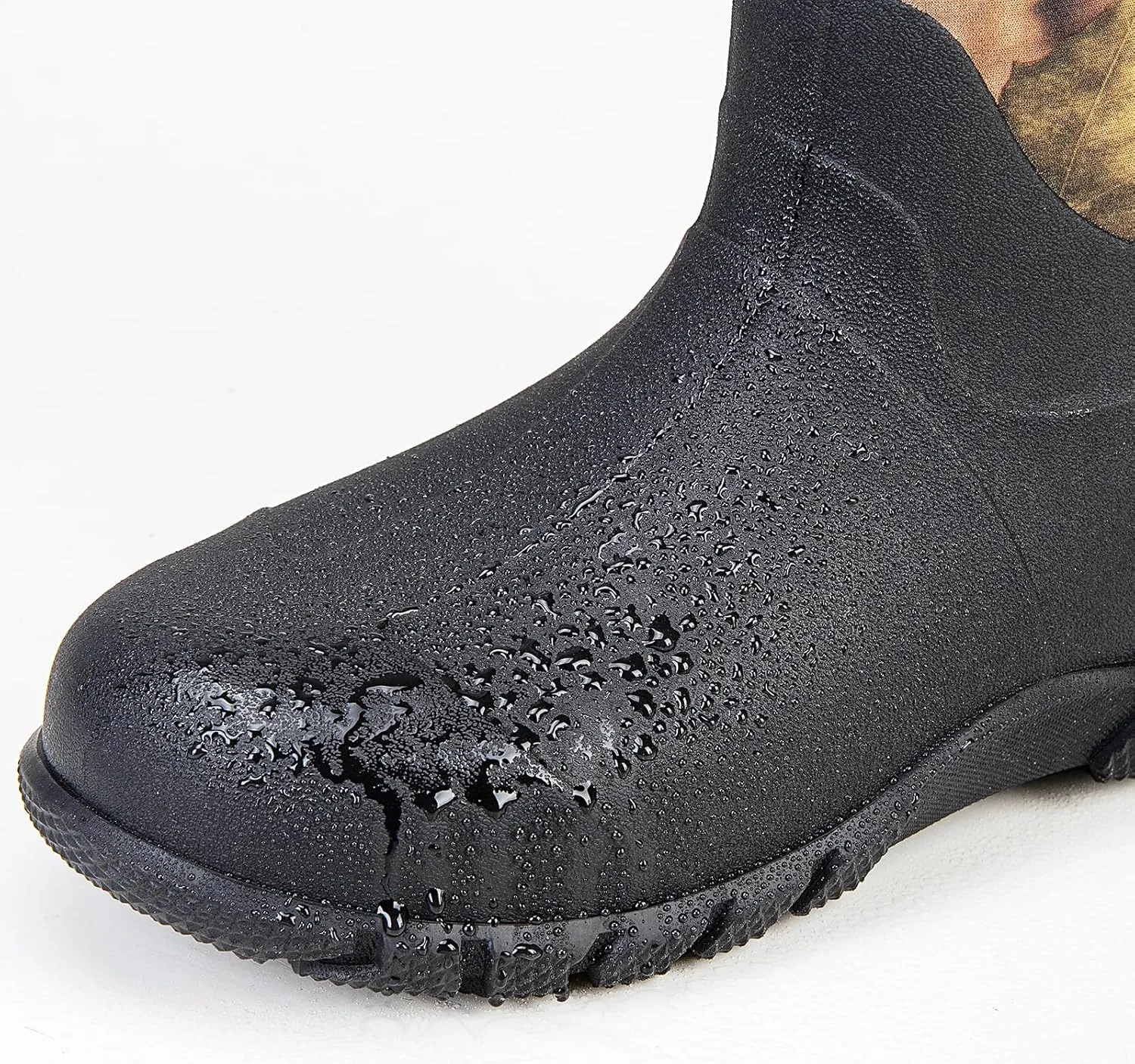 TENGTA Men's Wide Width Rubber Boots Womens Mid Calf Waterproof Mud Rain Boots for Hunting Farming Gardening Mud Working