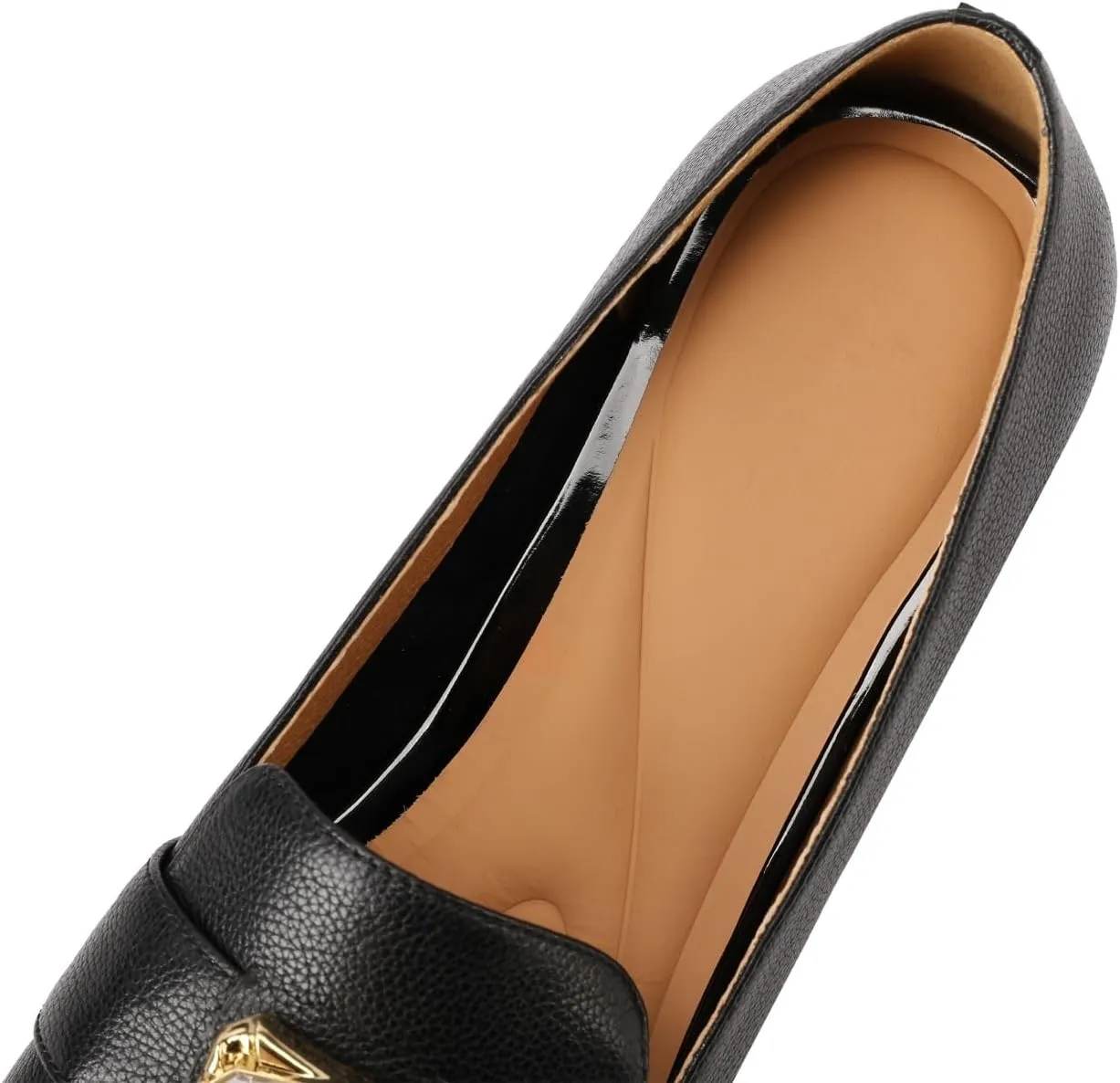 TinaCus Genuine Leather Women's Square Toe Handmade Low Chunky Heels Slip On Retro Loafers Shoes