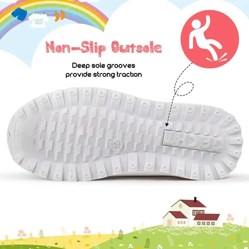 Toddler Boys Girls Slip On Canvas Sneakers Cartoon Dinasour Printed Little Kid Unisex Adjustable Strap Walking Shoes Lazy Shoes with Hook and Loops
