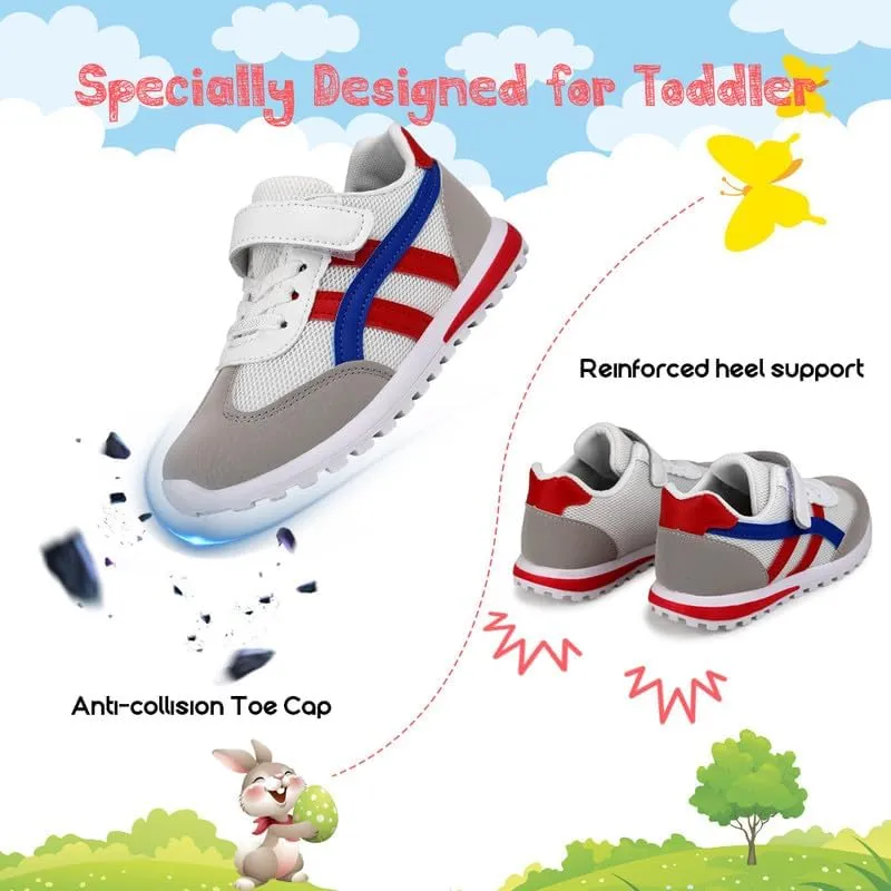 Toddler Boys Girls Slip On Canvas Sneakers Cartoon Dinasour Printed Little Kid Unisex Adjustable Strap Walking Shoes Lazy Shoes with Hook and Loops